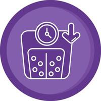 Weight Solid Purple Circle Icon vector