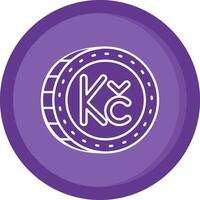 Koruna Solid Purple Circle Icon vector