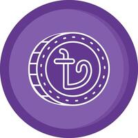 Taka Solid Purple Circle Icon vector