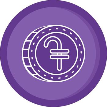 Dram Solid Purple Circle Icon vector