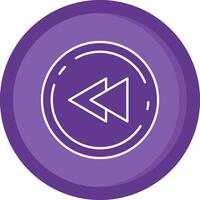 Fast forward Solid Purple Circle Icon vector