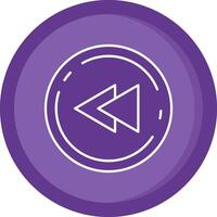 Fast forward Solid Purple Circle Icon vector