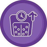 Weight Solid Purple Circle Icon vector