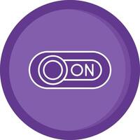 On Solid Purple Circle Icon vector