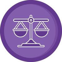 Balance Solid Purple Circle Icon vector