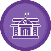 Universidad sólido púrpura circulo icono vector