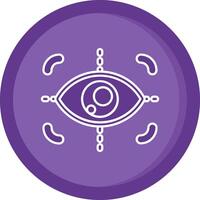 Focus Solid Purple Circle Icon vector