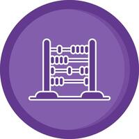 Abacus Solid Purple Circle Icon vector