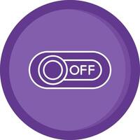 Off Solid Purple Circle Icon vector
