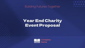 Year End Charity Event Proposal Presentation template