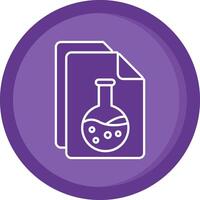 Document Solid Purple Circle Icon vector