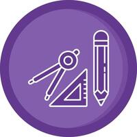 Geometry Solid Purple Circle Icon vector