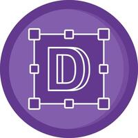 Logo Solid Purple Circle Icon vector