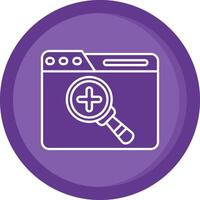 Zoom in Solid Purple Circle Icon vector