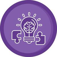 Idea Solid Purple Circle Icon vector