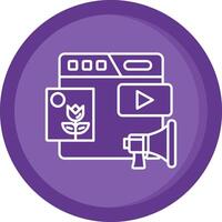 Content management Solid Purple Circle Icon vector