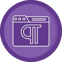 Paragraph Solid Purple Circle Icon vector