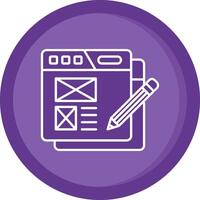 Web content Solid Purple Circle Icon vector