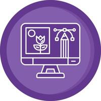 Photo editing Solid Purple Circle Icon vector