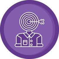 Audience Solid Purple Circle Icon vector