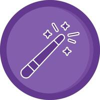 Magic wand Solid Purple Circle Icon vector