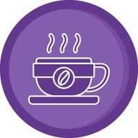 Coffee mug Solid Purple Circle Icon vector