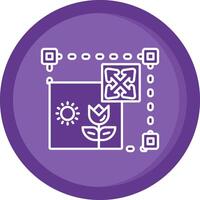 Move Solid Purple Circle Icon vector