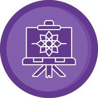 Abstract Solid Purple Circle Icon vector