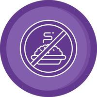 Fasting Solid Purple Circle Icon vector