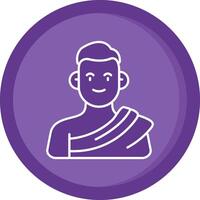 Muslim Solid Purple Circle Icon vector