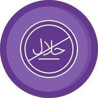 No Solid Purple Circle Icon vector