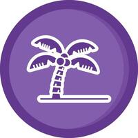 Palm tree Solid Purple Circle Icon vector