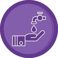 Wudu Solid Purple Circle Icon vector