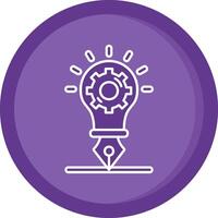 Creative idea Solid Purple Circle Icon vector