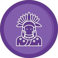 Indian Solid Purple Circle Icon vector