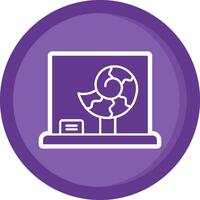 Fossil Solid Purple Circle Icon vector