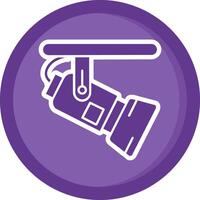 Spotlight Solid Purple Circle Icon vector