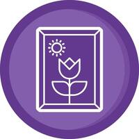 Picture Solid Purple Circle Icon vector