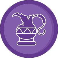 Kettle Solid Purple Circle Icon vector
