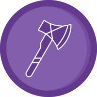 Axe Solid Purple Circle Icon vector