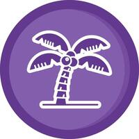 Tree Solid Purple Circle Icon vector