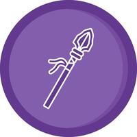 Spear Solid Purple Circle Icon vector