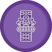 Totem Solid Purple Circle Icon vector