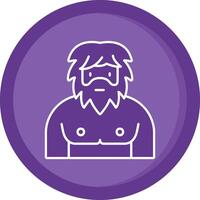 Men Solid Purple Circle Icon vector