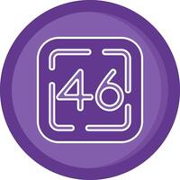 Forty Six Solid Purple Circle Icon vector