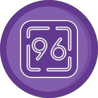 Ninety Six Solid Purple Circle Icon vector