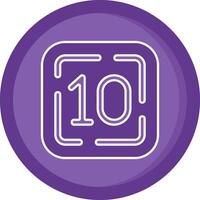 Ten Solid Purple Circle Icon vector