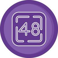 Forty Eight Solid Purple Circle Icon vector