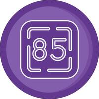 Eighty Five Solid Purple Circle Icon vector