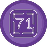 Seventy One Solid Purple Circle Icon vector